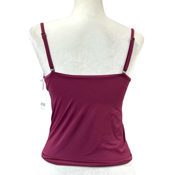 Andie The Canary Tank Top Medium Plum Purple Sweetheart Neck Adj Straps NWT - Picture 3 of 13